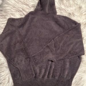 Ann Taylor gray furry sweater. Size large